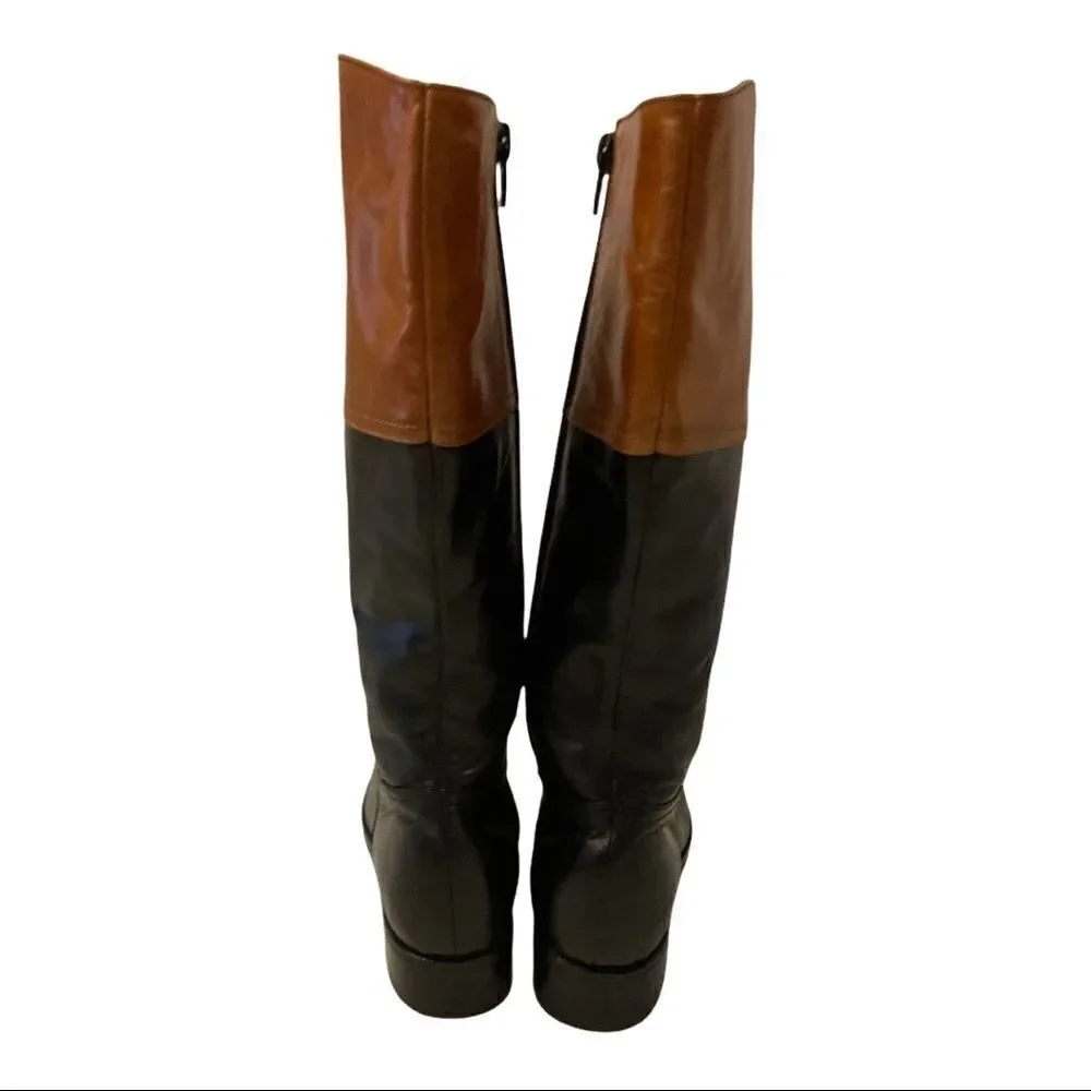 ‎LA Mundial Dress Boots, tan and black,
